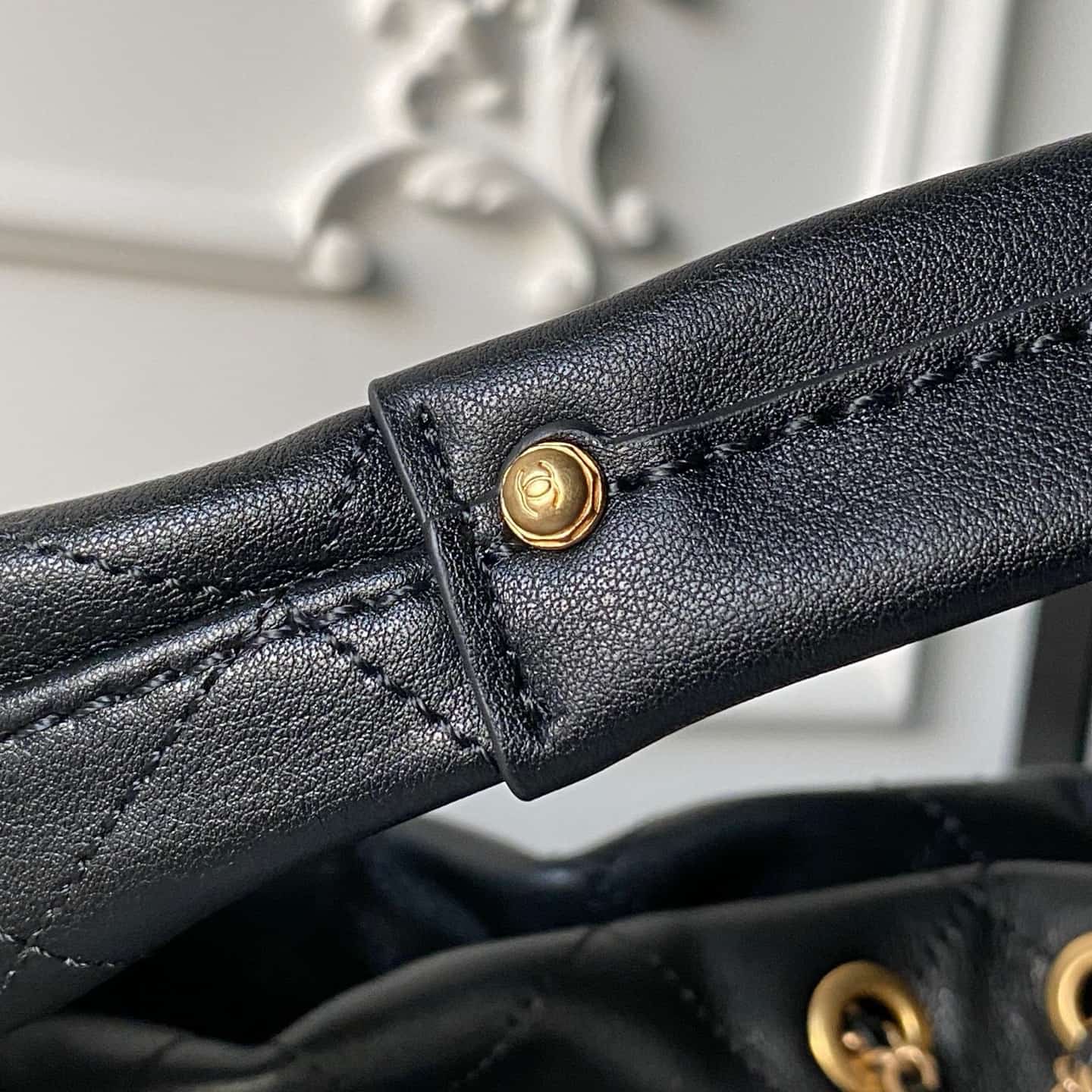 Chanel Hobo Handbag Calfskin & Gold-Tone Metal AS5967 Black A