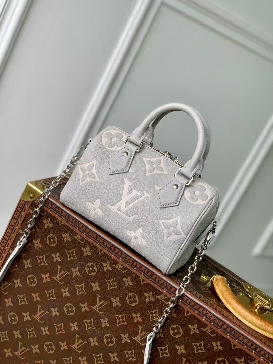 Louis Vuitton Speedy Bandoulière 20 Bicolor Monogram Empreinte leather M14207 High