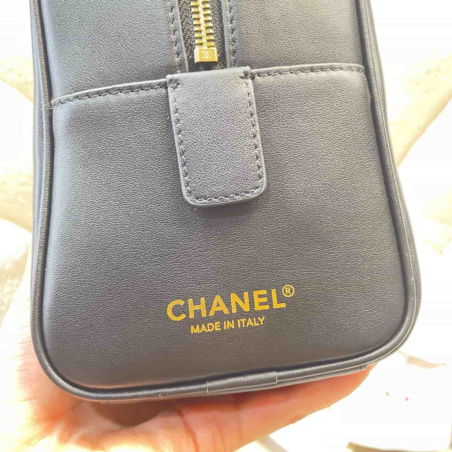 Chanel Maxi Bowling Bag Calfskin & Gold-Tone Metal Black AS6211 A