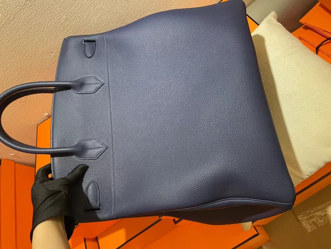 Hermes HAC Birkin 40 Bag Togo Leather In Navy WAX High Customizing Style