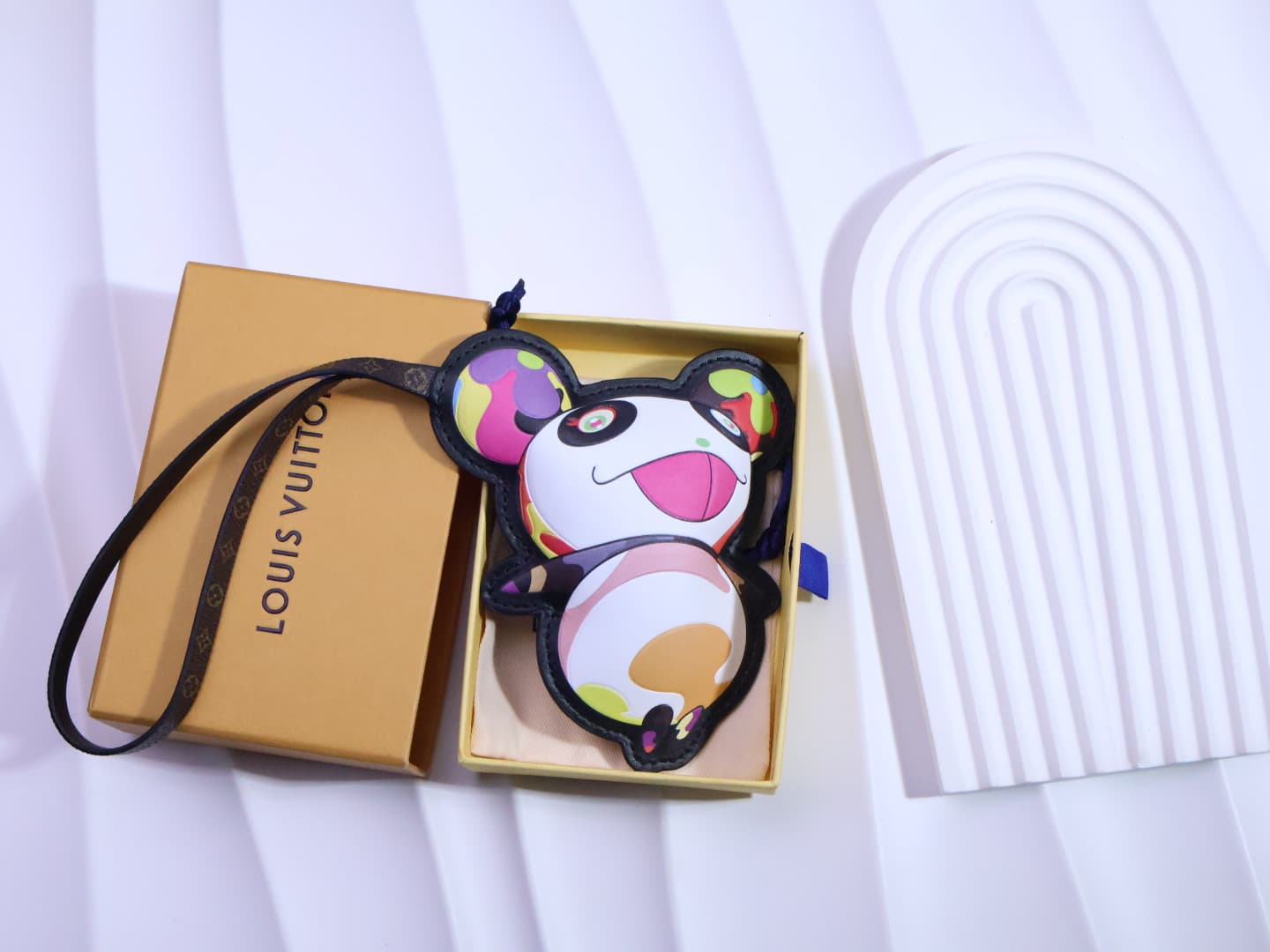 LV x Murakami Superflat Panda Bag Charm M02440