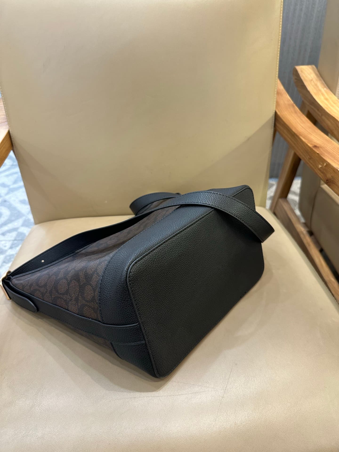 Coach Jude Duffle Bag in Signature Canvas with Walnut Leather High