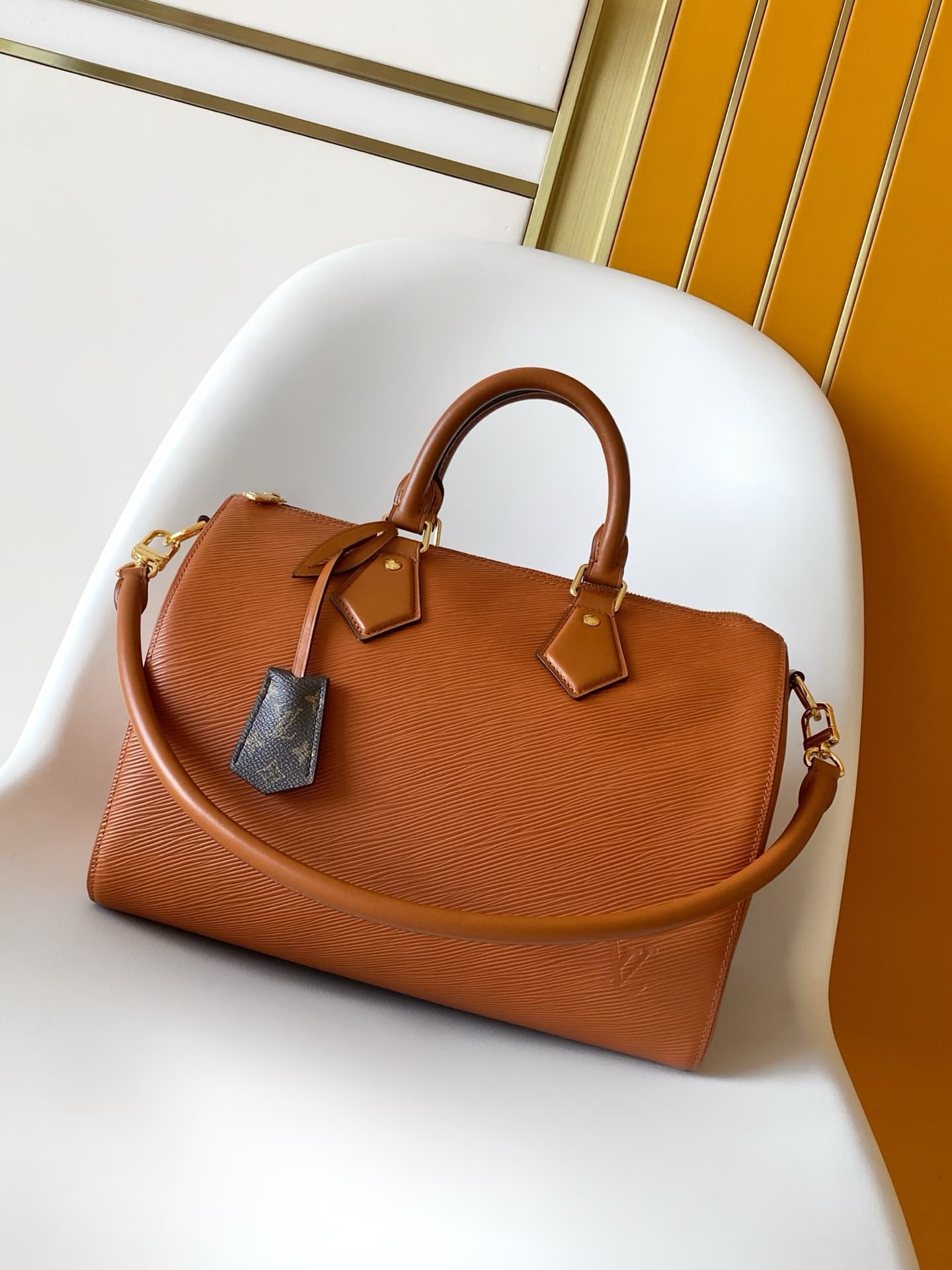 Louis Vuitton Speedy Soft 30 Tan Calfskin leather M25915 High