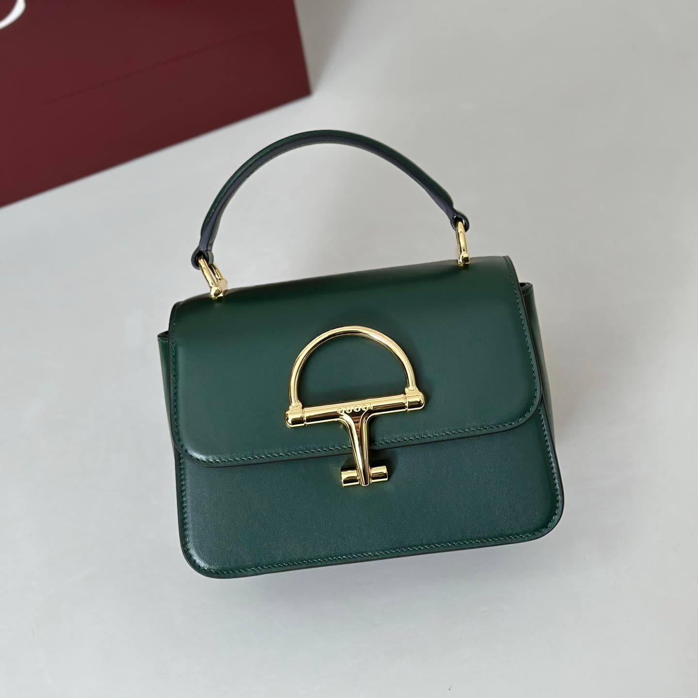 Gucci Siena small top handle bag 855536 Green High