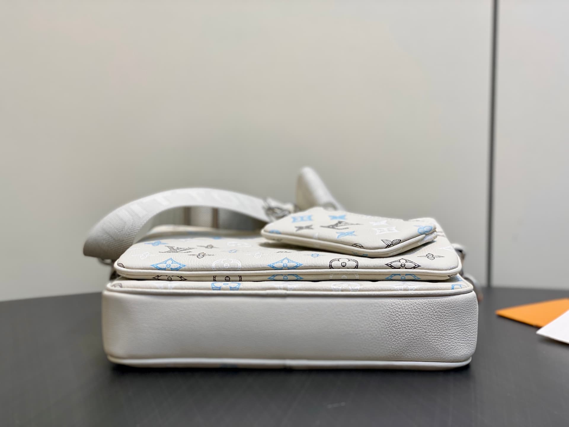 Louis Vuitton Trio Messenger Ecru White Monogram Shadow calfskin leather M28854 High
