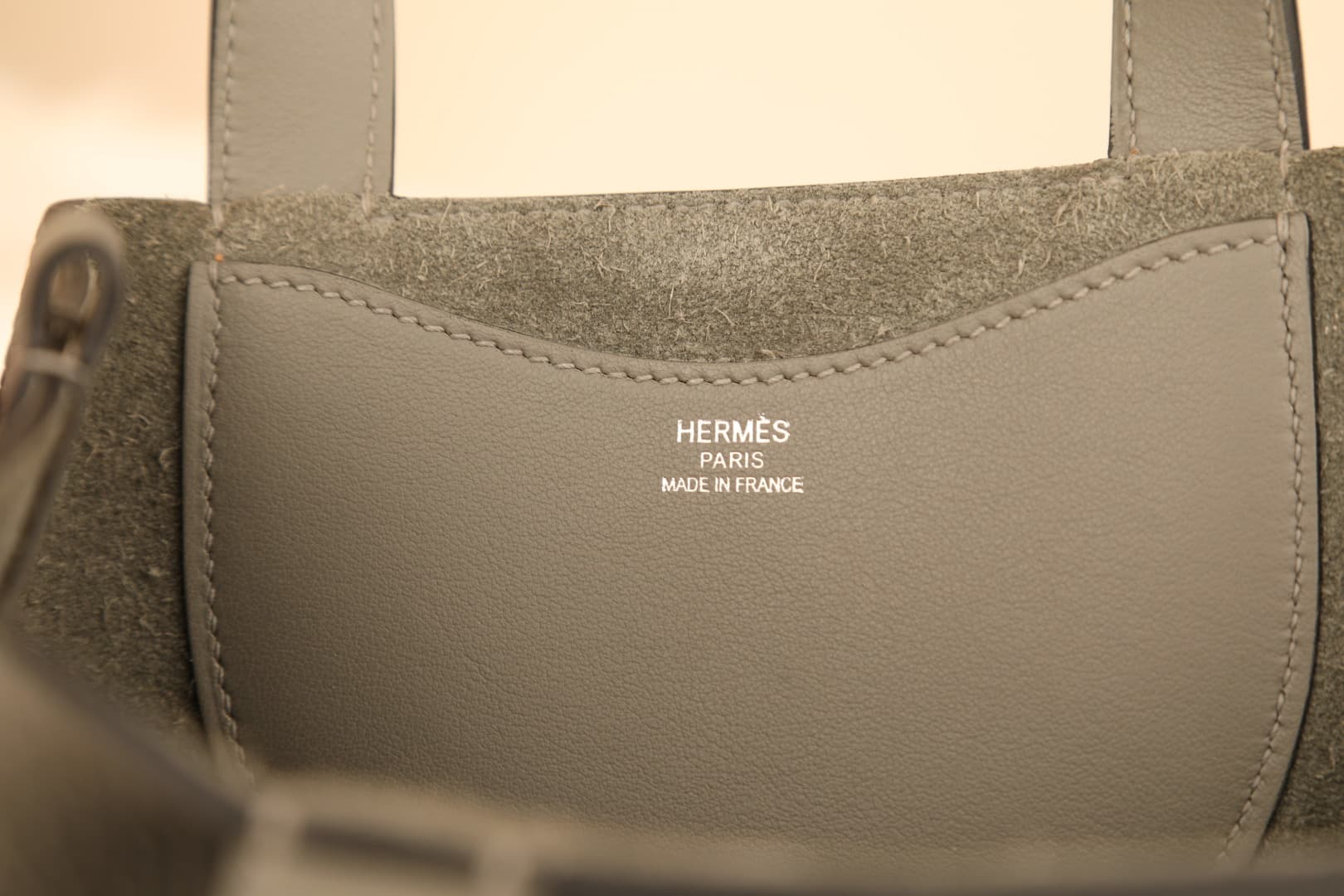 Hermès Picotin In-The-Loop 18 bag Silver/Gold Metal Gris Meyer Wax High