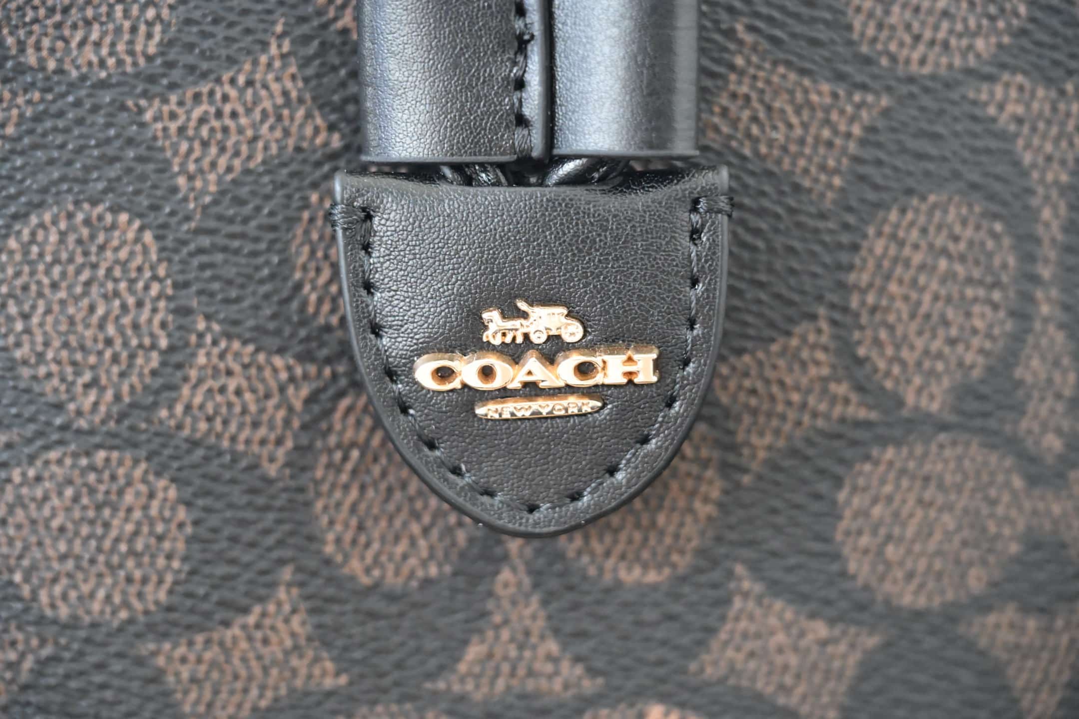 COACH Rowan Bucket Bag In Walnut Signature Canvas High