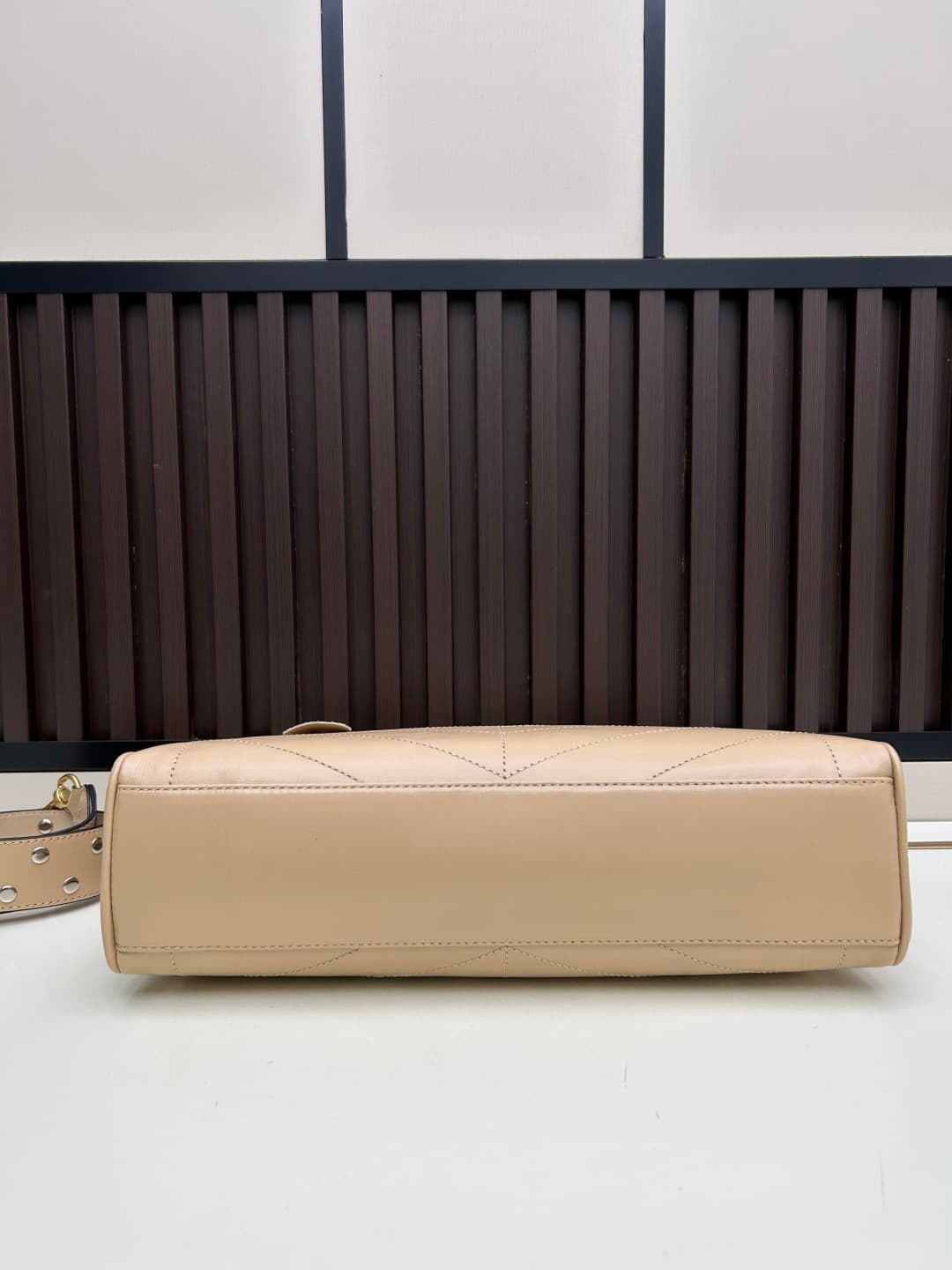 Valentino VLogo Garavani Panthea Shoulder Bag Beige Leather Mid