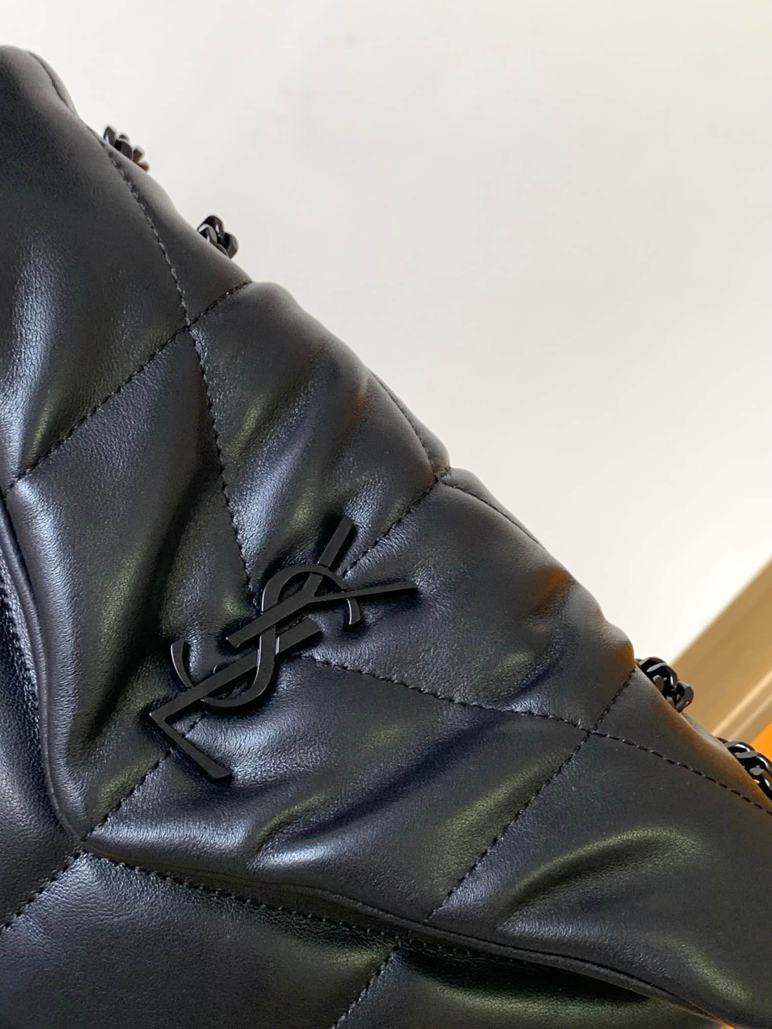 Saint Laurent Loulou Puffer bag in black lambskin 759337 High