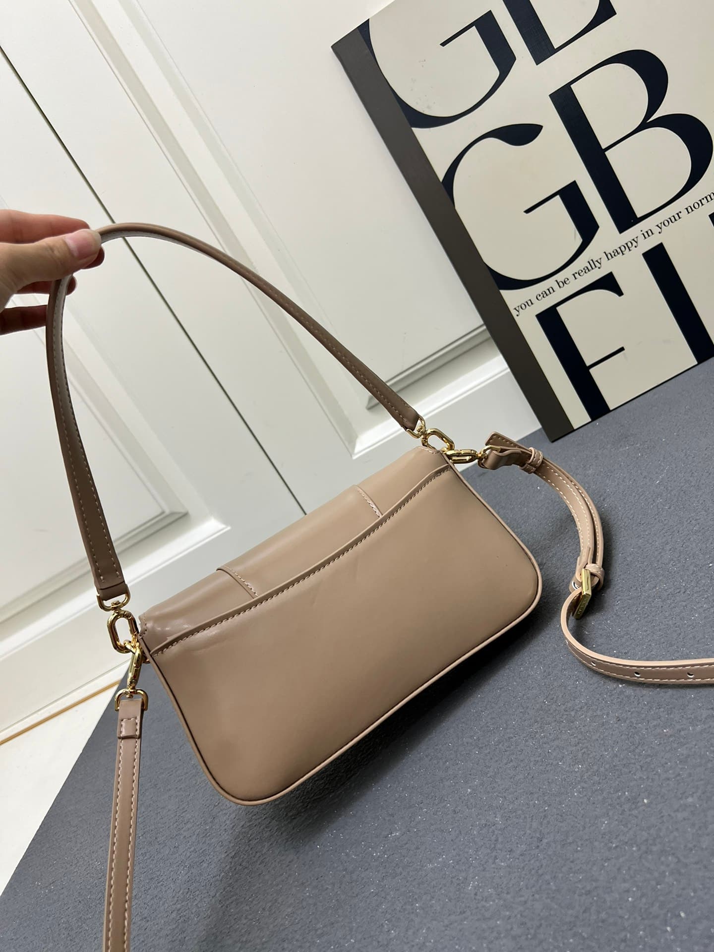 Balenciaga Hourglass sling bag beige High