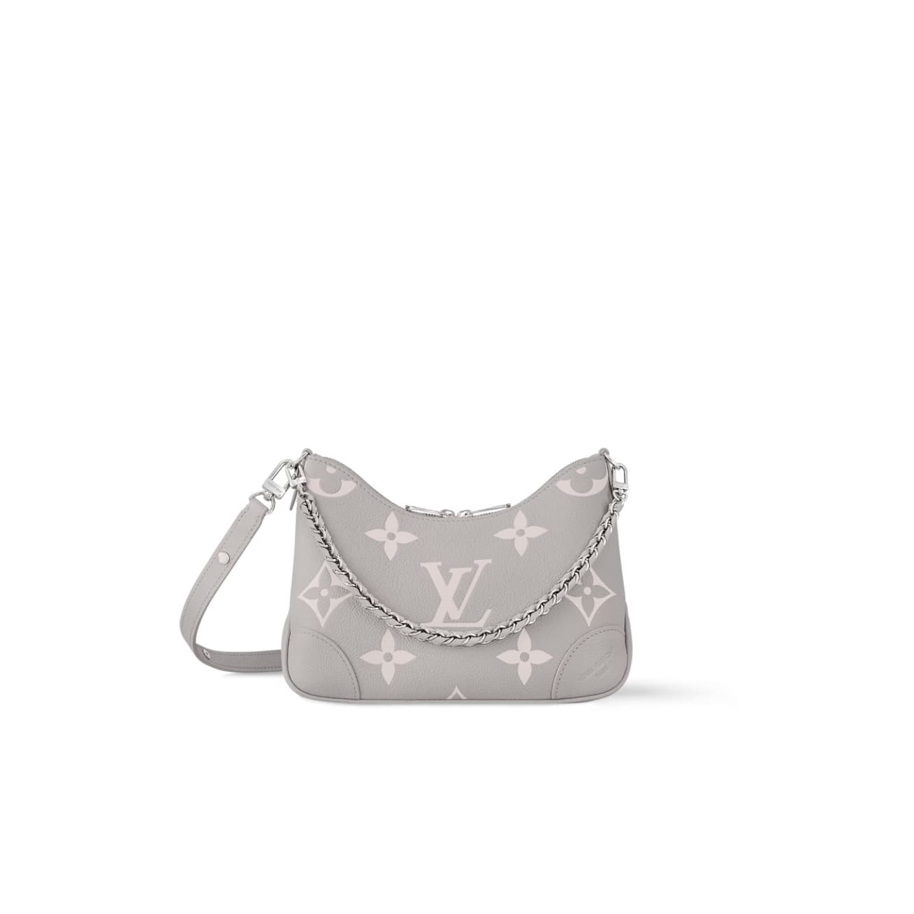 Louis Vuitton Boulogne PM Bicolor Monogram Empreinte Leather M14211 Gray/Quartz Pink/Beige TOP