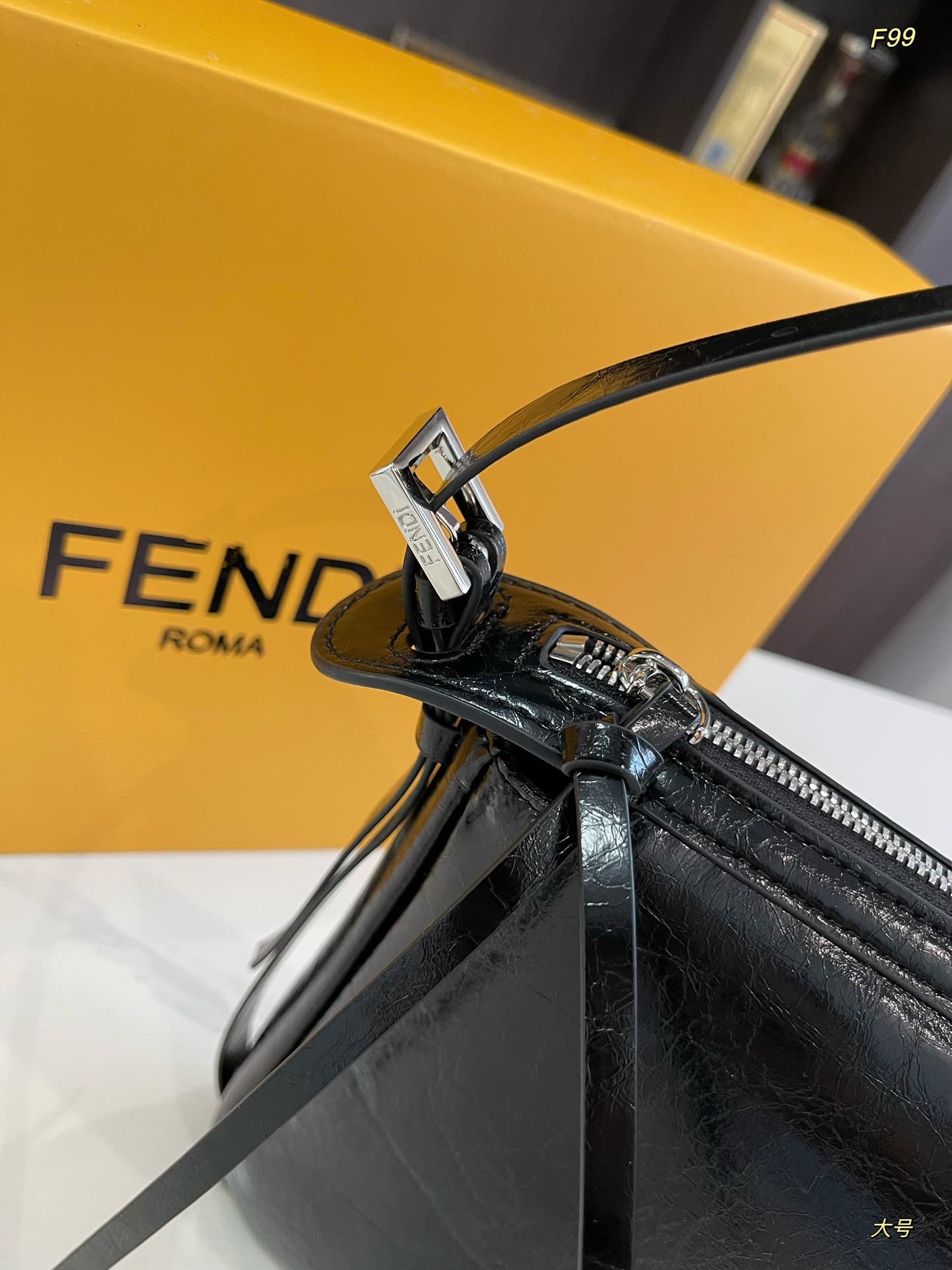 Simply Fendi Medium Black leather bag