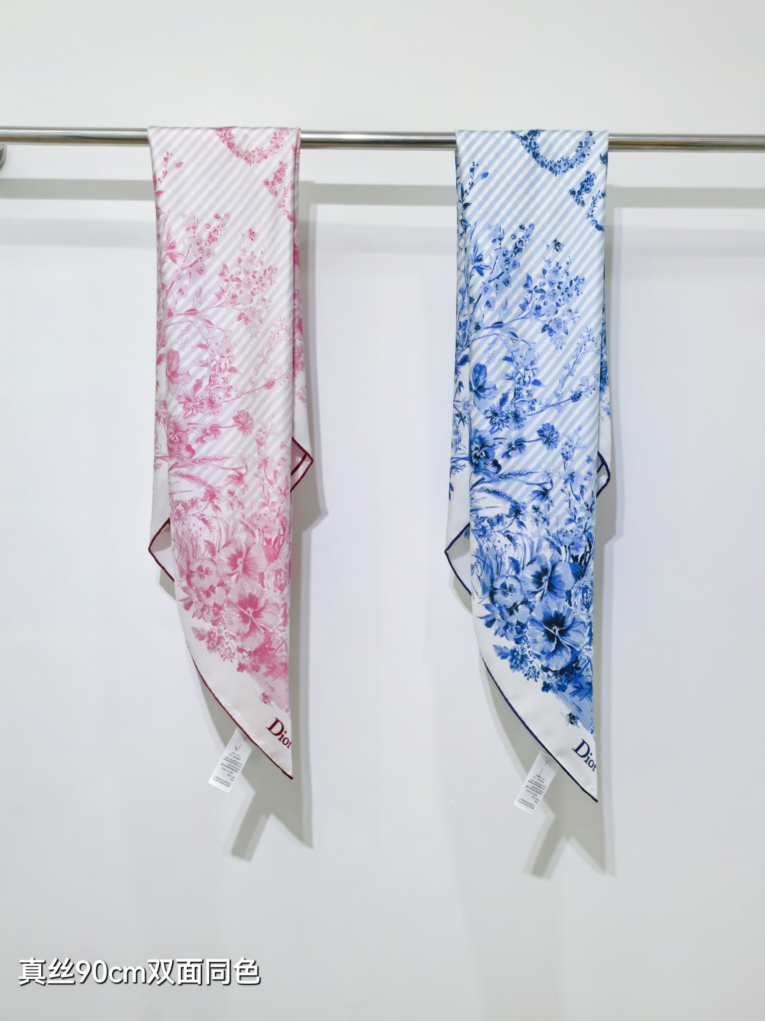 Dioriviera Toile de Jouy Floral Garden 90 Square Scarf