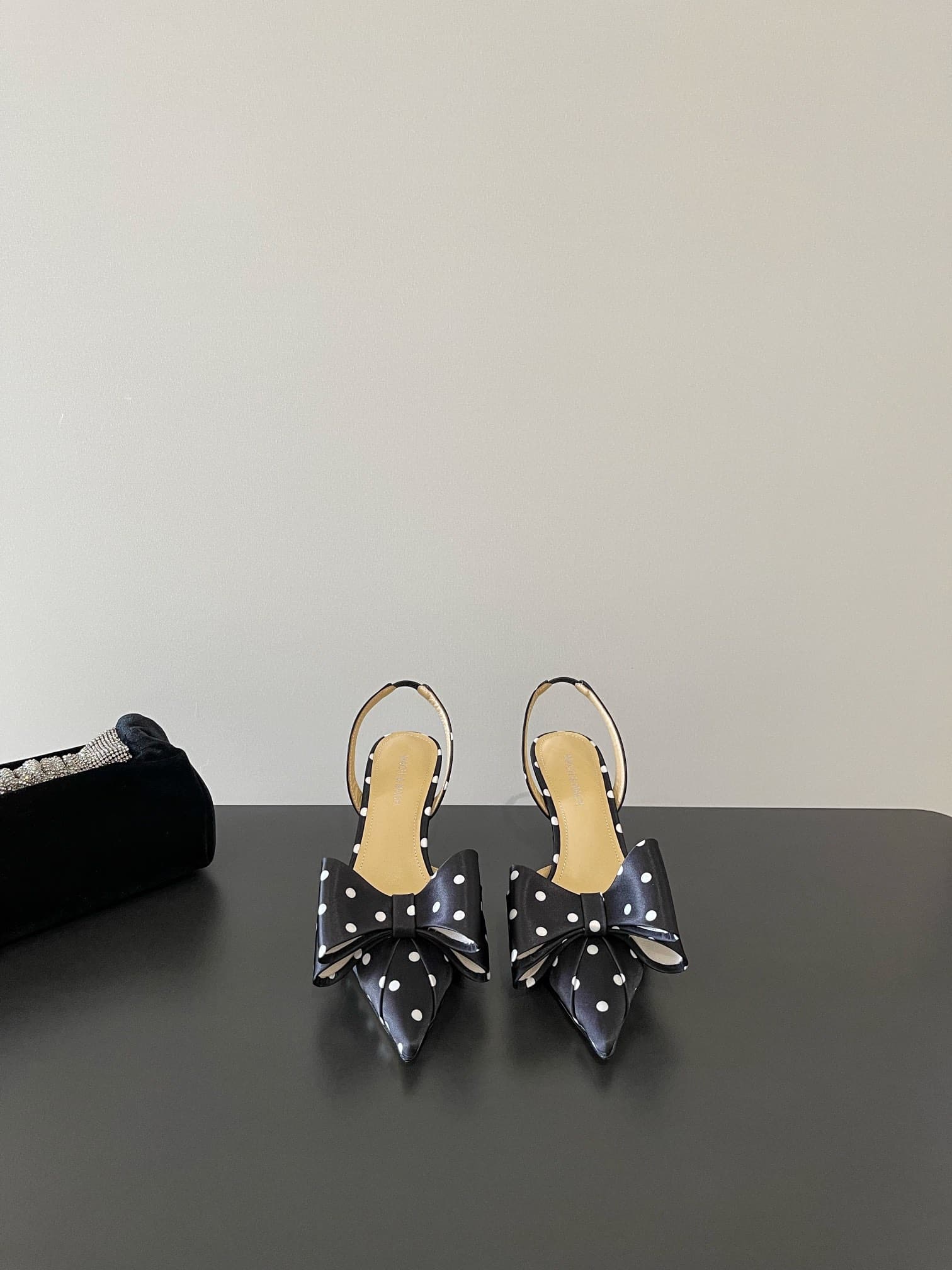 Mach Mach Le Cadeau Bow Polka Dot Slingback Pump Shoes Women