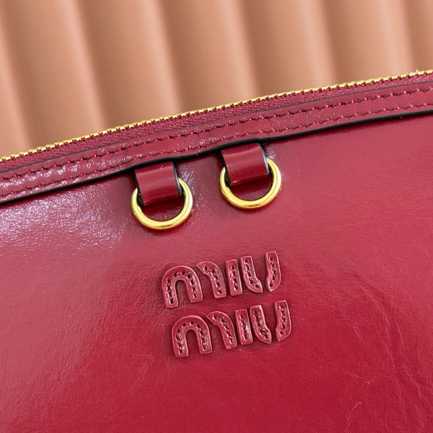 Miu Miu Caprice leather clutch 5BF131 Red TOP