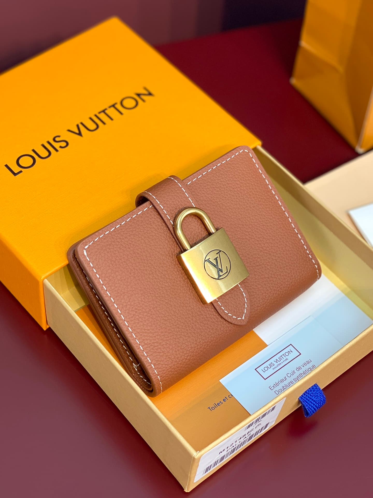 Louis Vuitton Low Key Compact Wallet Cognac Smooth calfskin M12148 High
