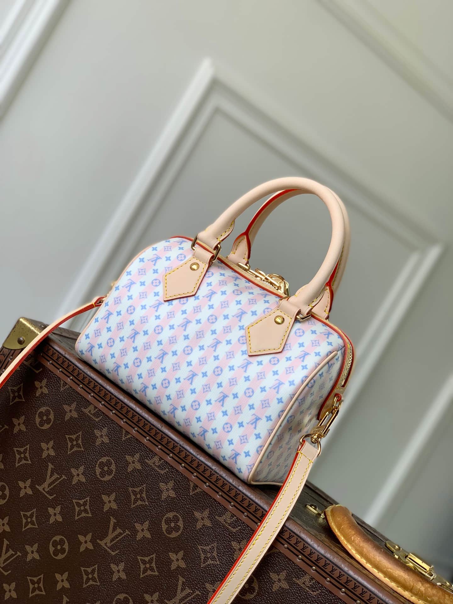 Louis Vuitton Speedy Bandoulière 20 Blue Coated canvas M28668 High