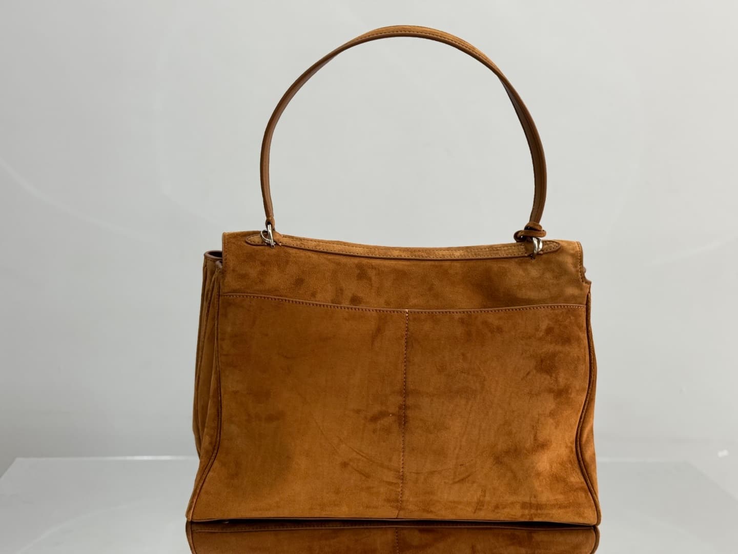Balenciaga Rodeo Large Bag in Camel Waxed Suede Calfskin With Silver-Tone Metal TOP