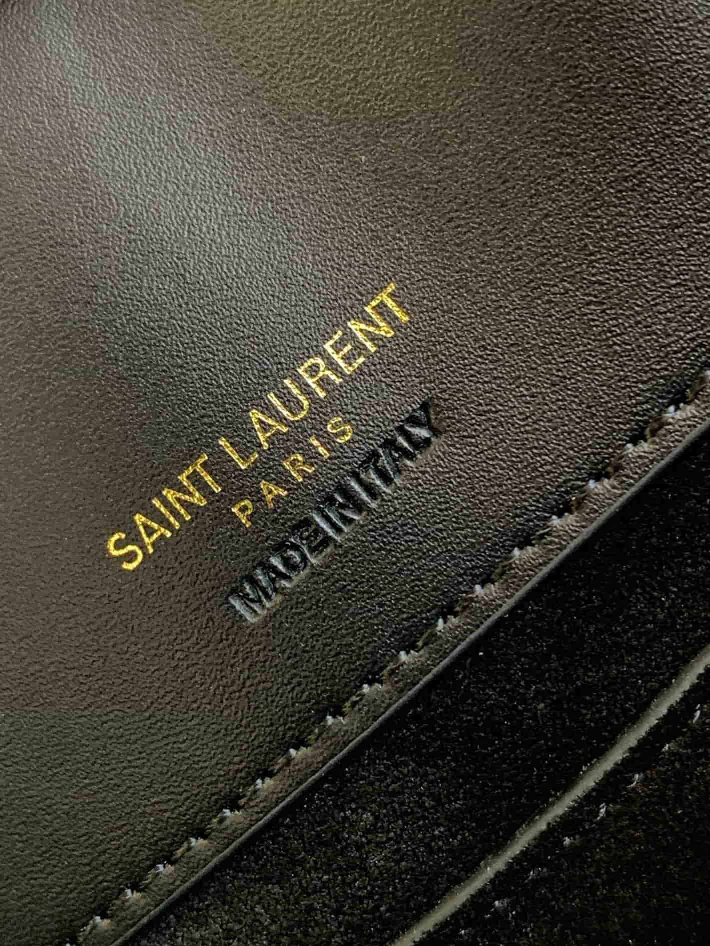 Saint Laurent Le 37 Small black leather bucket bag High