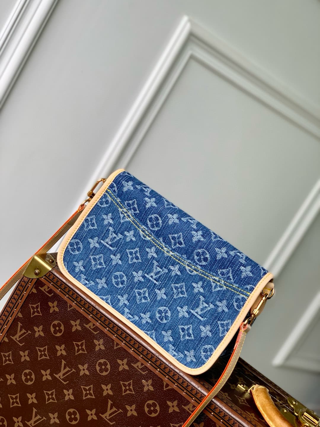 Louis Vuitton Diane Denim Blue M13070 High