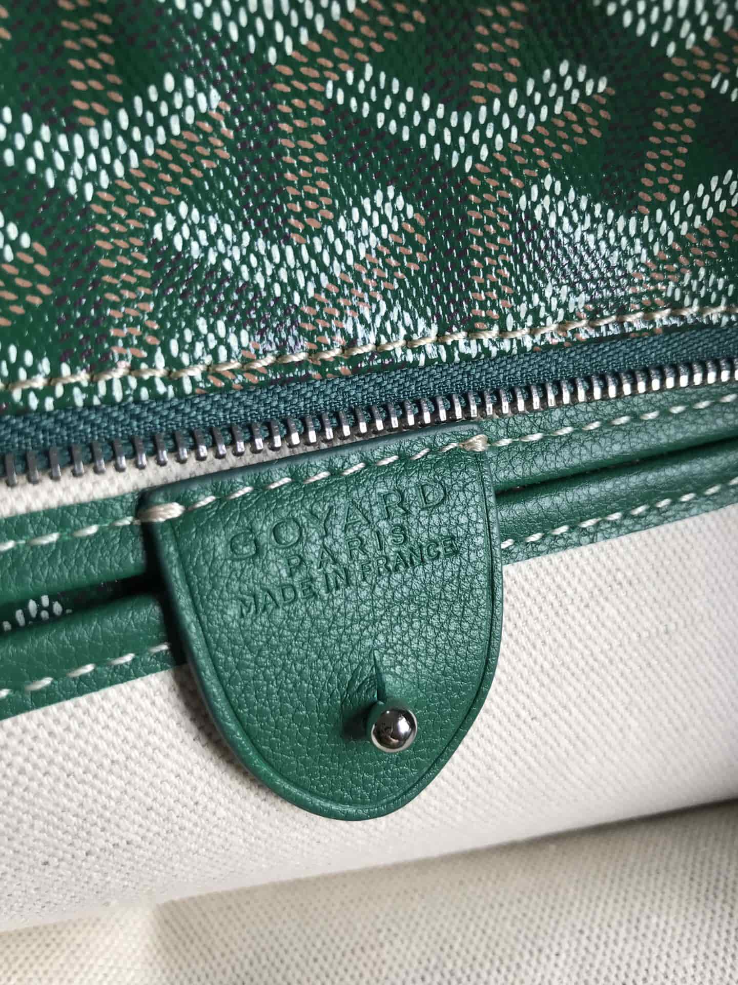 ARTOIS PM BAG Goyardine Canvas & Chevroches Calfskin Green High