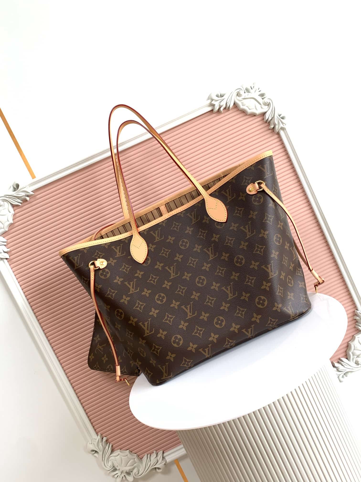 Louis Vuitton Neverfull MM Monogram coated canvas M46975 Beige High