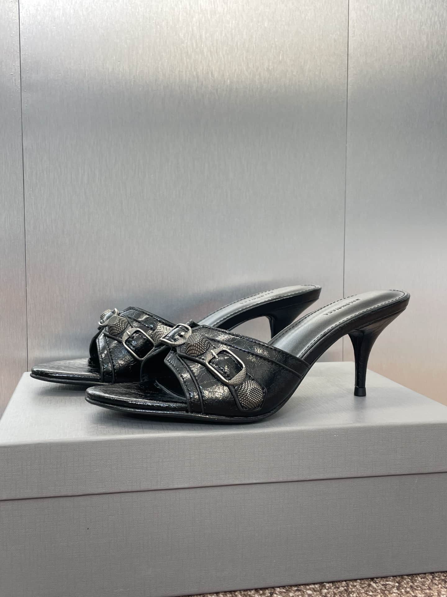 Balenciaga Cagole High Heel Mule Sandal Shoes Women