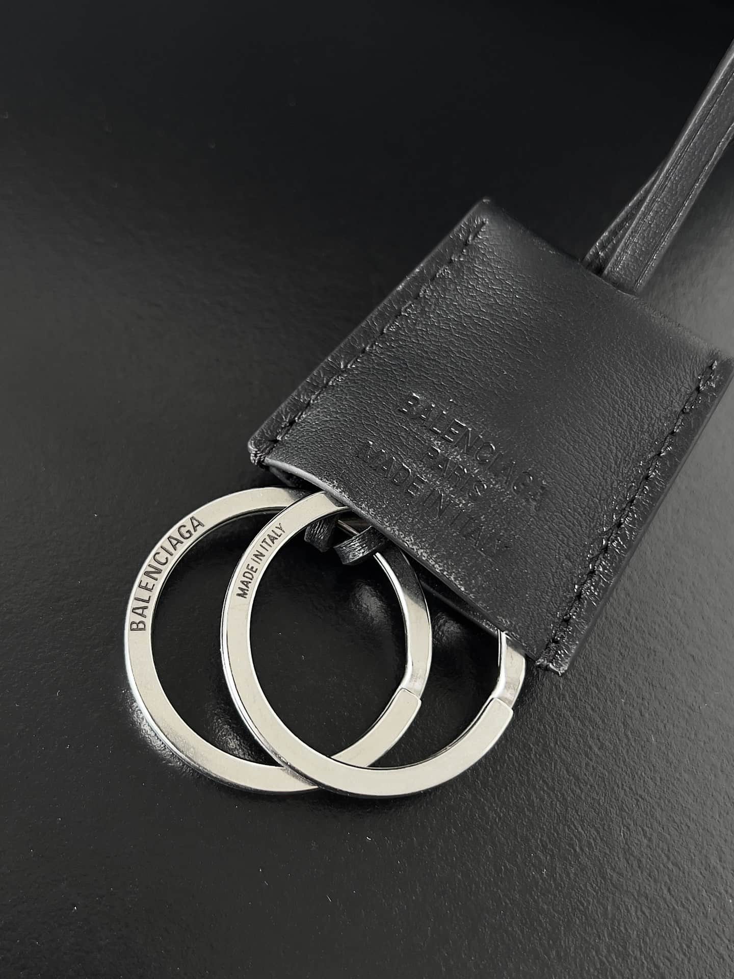 WOMEN'S RODEO SMALL HANDBAG smooth calfskin Black Silver-Metal High