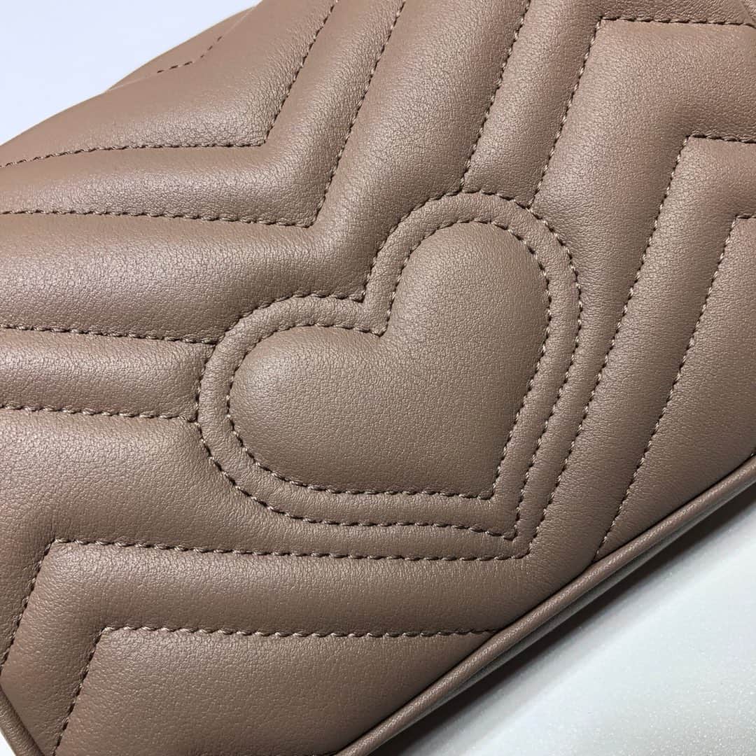 GG MARMONT MATELASSÉ SUPER MINI BAG 476433 Nude High