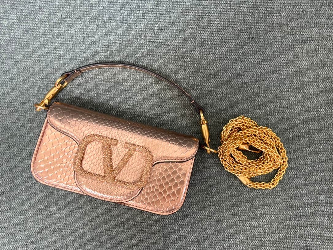 Valentino Garavani MINILOC mini shoulder bag 1133S Calfskin Rose Gold High