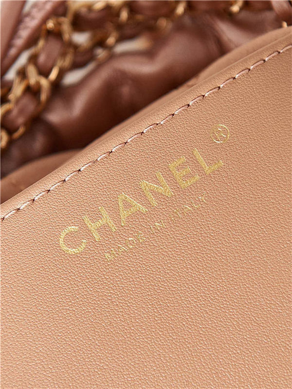 Chanel 22 MINI HANDBAG Metallic Calfskin Copper & Gold-Tone Metal AS3980 A