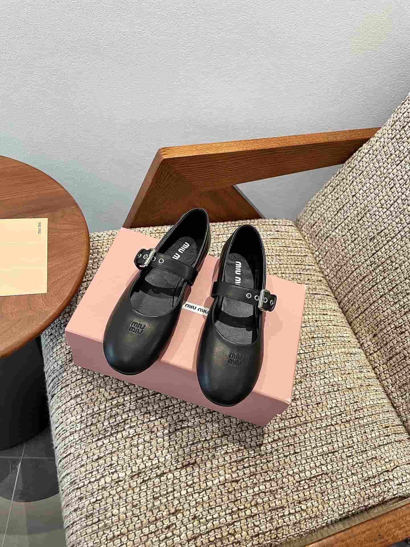 Miu Miu Nappa Leather Ballet Flats Women