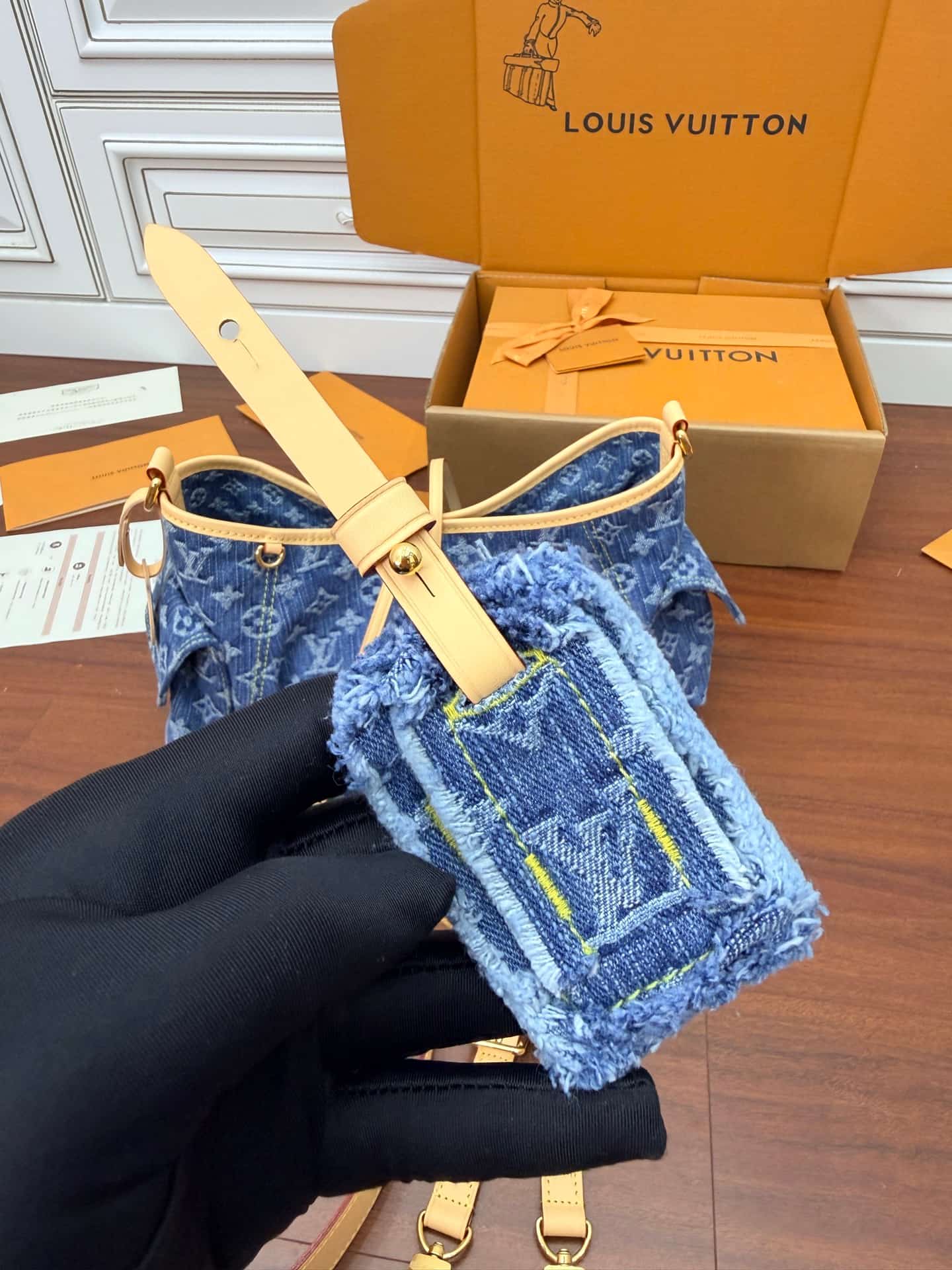 Louis Vuitton Carryall Cargo PM Blue Denim M28287 TOP