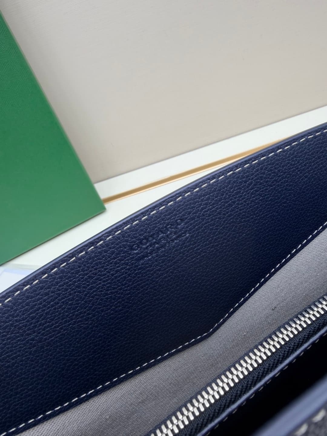 Goyard Rouette Structure bag in Navy Blue Goyardine Canvas High