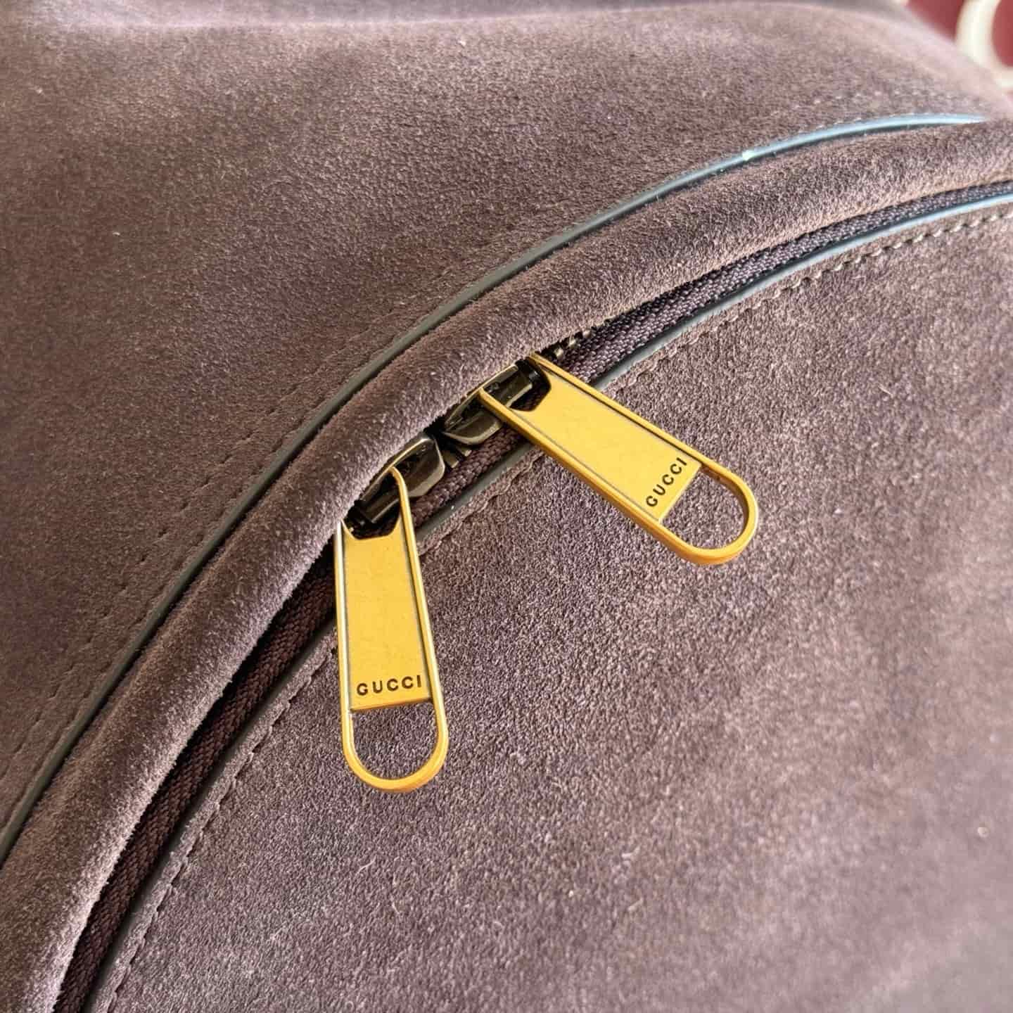 Gucci Ophidia Medium Backpack Dark Brown Lightweight Soft Suede 834466 High