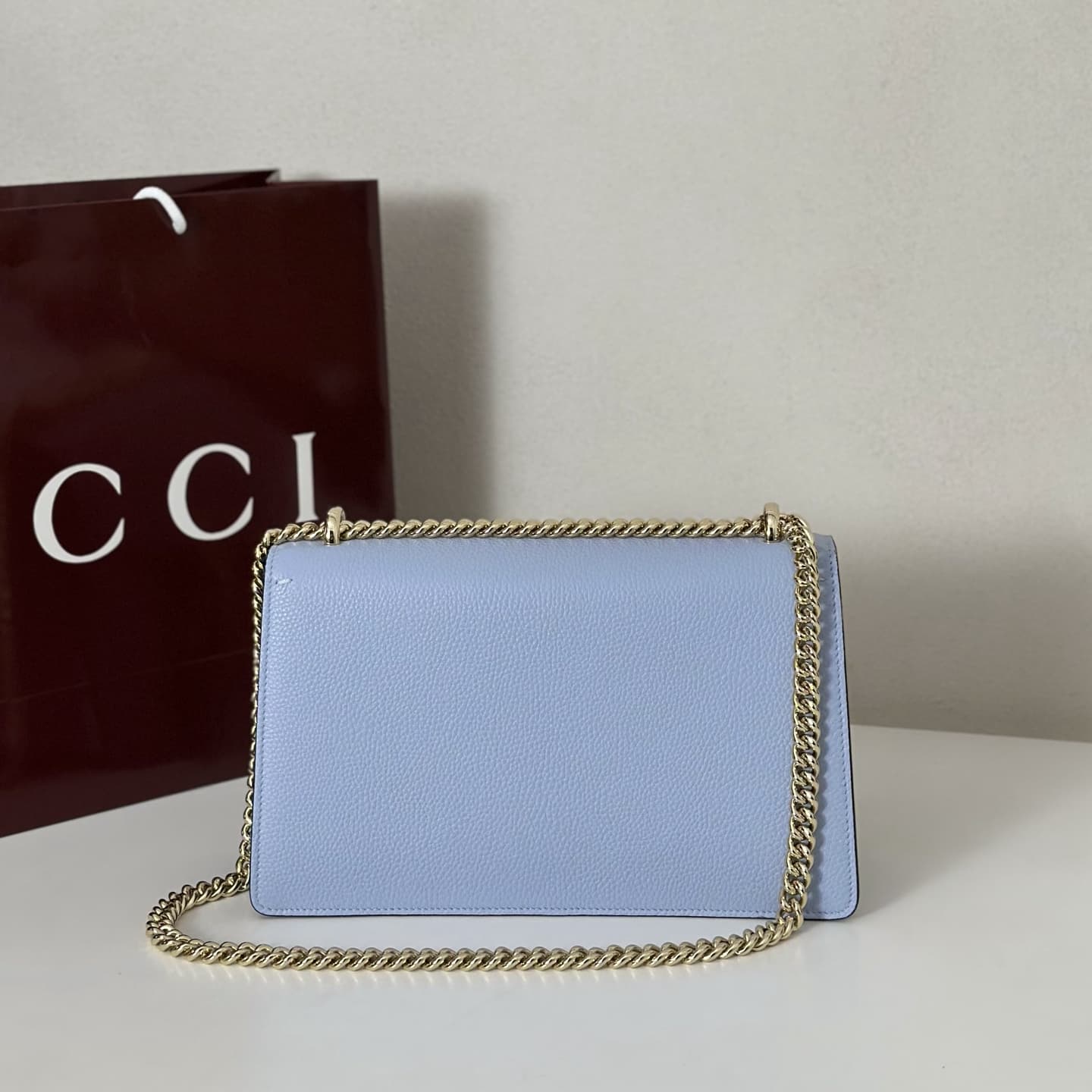 Dionysus Medium Shoulder Bag 795005 Blue Leather High