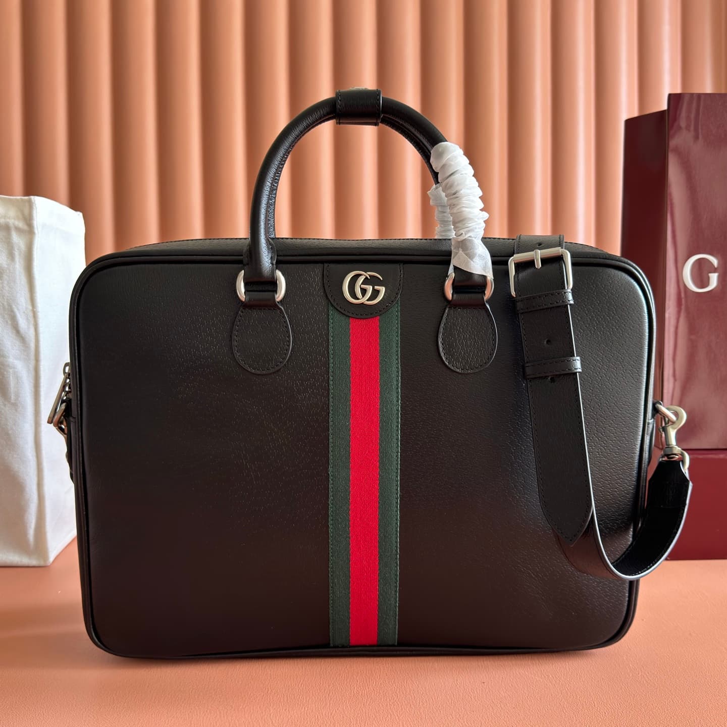 Gucci Black Ophidia Large Briefcase 834461 High