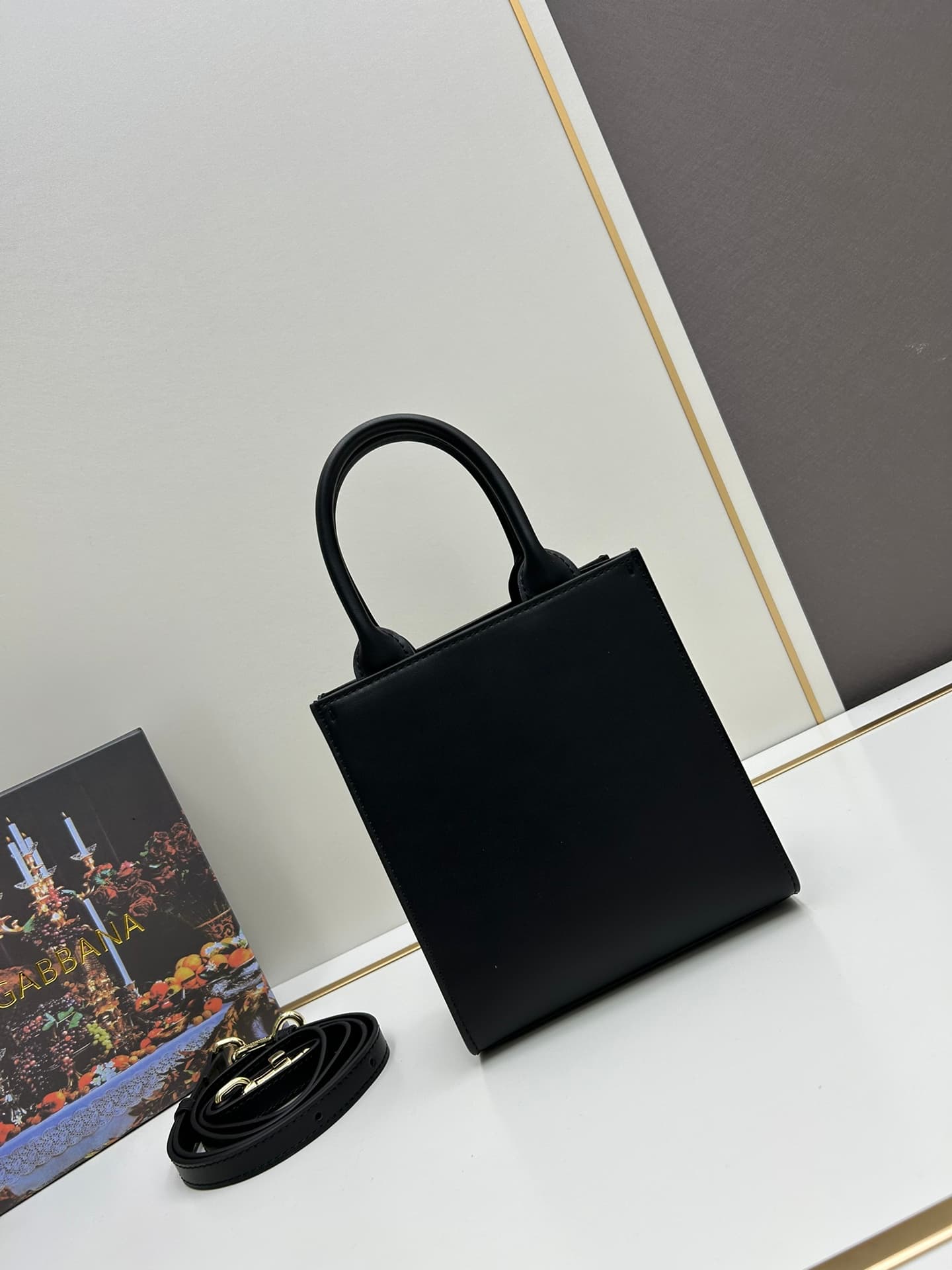 Dolce & Gabbana Mini DG Daily Tote Bag Black Calfskin High