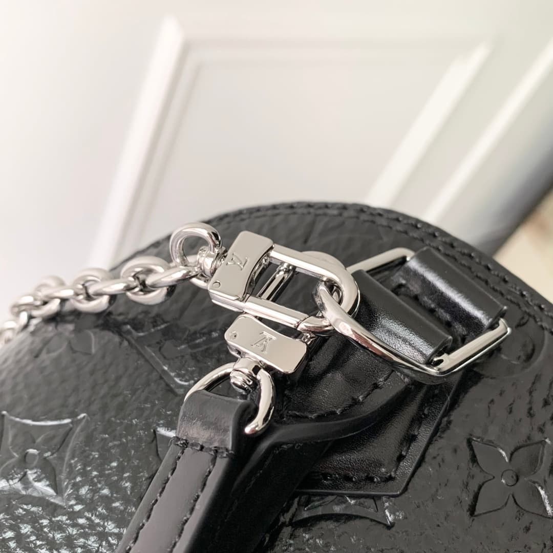 Louis Vuitton Alma Trunk BB in Monogram Saga Noir calfskin M27812 High