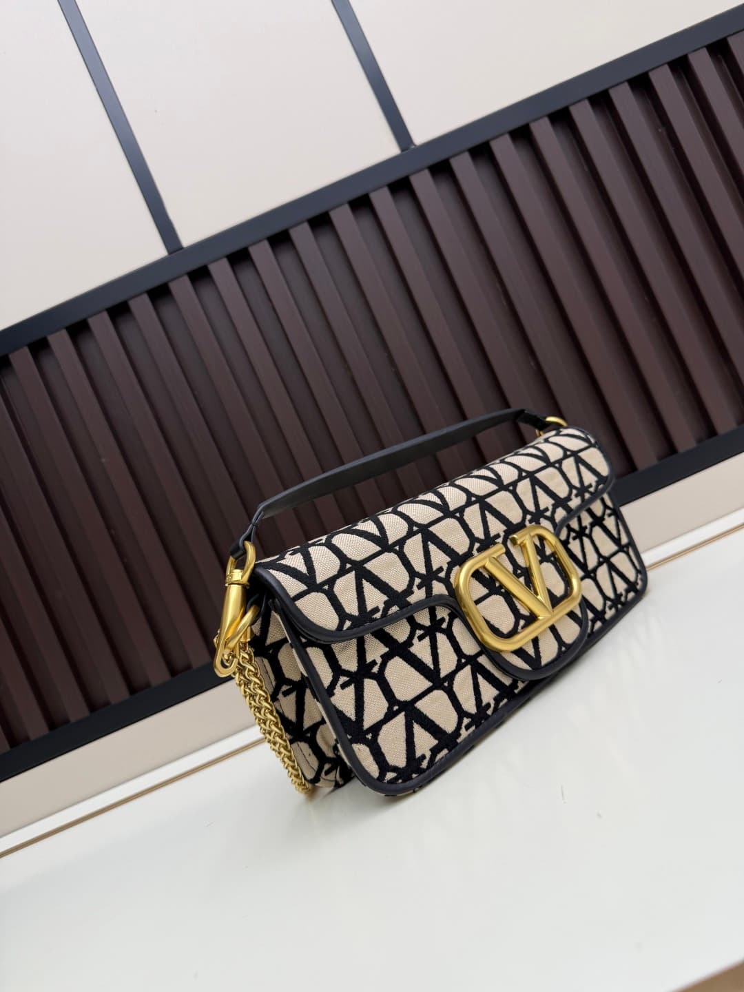 Valentino VLogo Garavani Loco Shoulder Bag in Toile Iconographe High