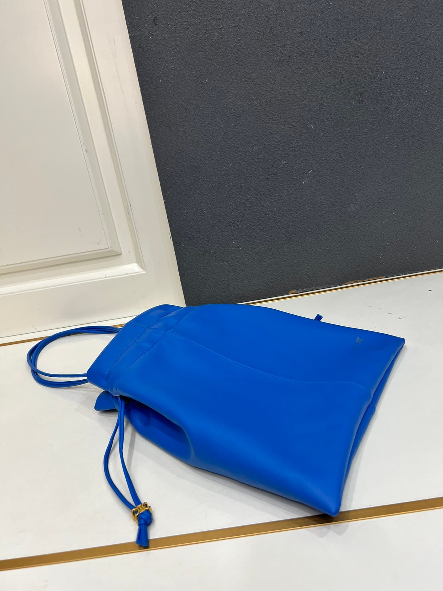 Celine SMALL CRYSTAL POUCH IN LAMBSKIN ULTRA BLUE High