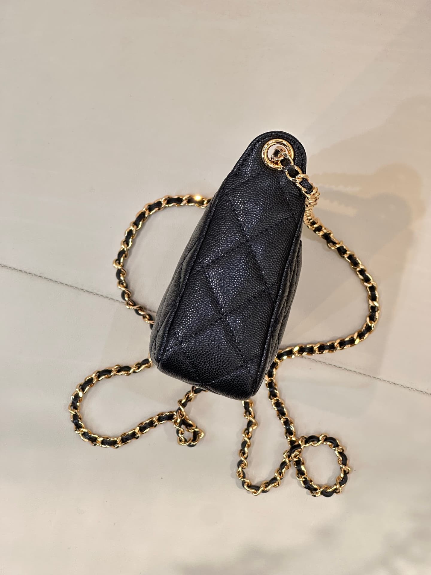 Chanel Hobo Bag Grained Calfskin & Gold-tone Metal Black AP5023 TOP