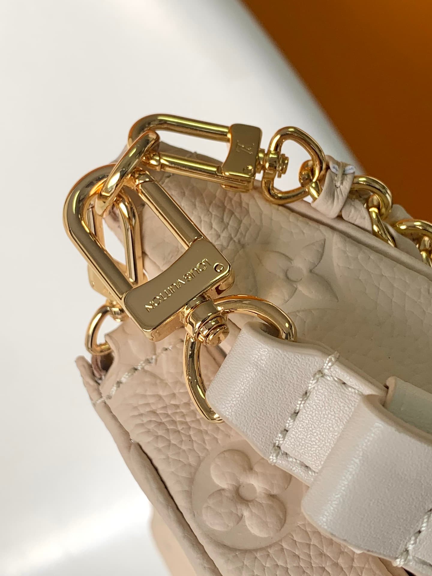 Louis Vuitton Multi Pochette Accessoires Crème Beige Monogram Empreinte Leather M46568 High