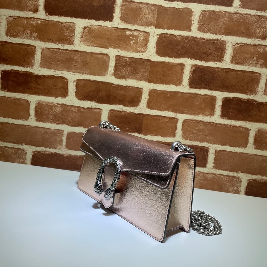 Dionysus small shoulder bag 731782 Leather rose gold high