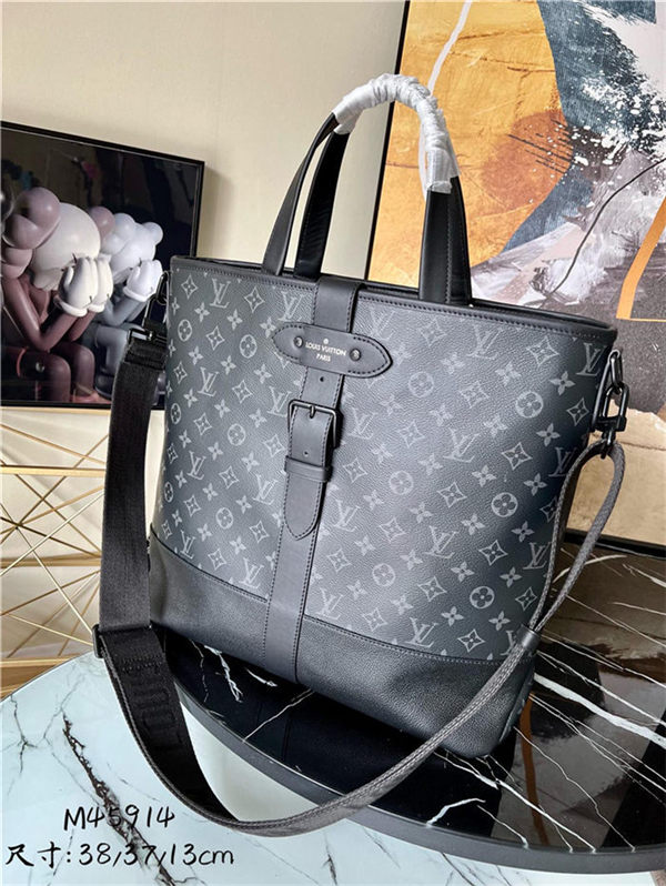Louis Vuitton SAUMUR TOTE Monogram Eclipse coated canvas M45914 High