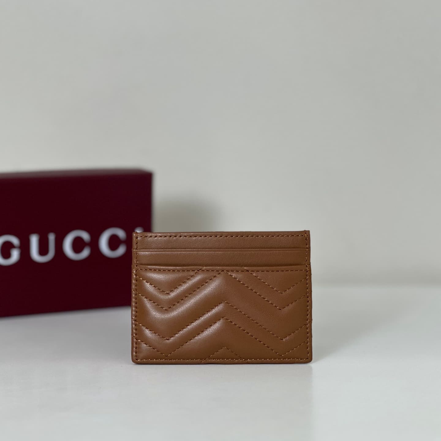 Gucci GG Marmont card case Brown 443127 High