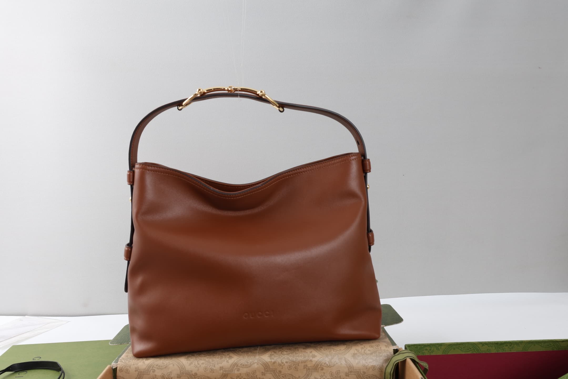 Gucci Beatrix medium tote bag Brown soft smooth leather ‎850926 High