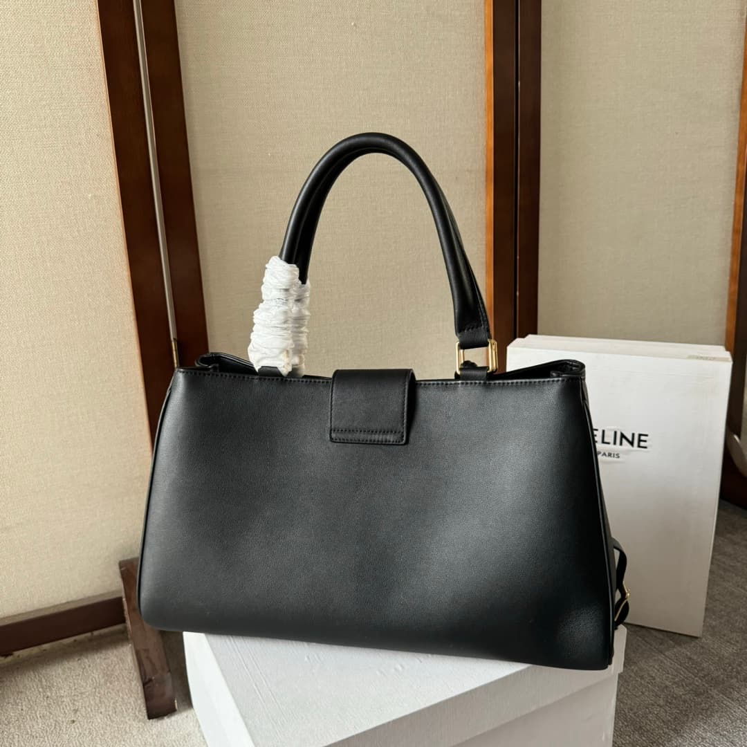 Celine Medium Appoline Bag in Supple Calfskin Black High