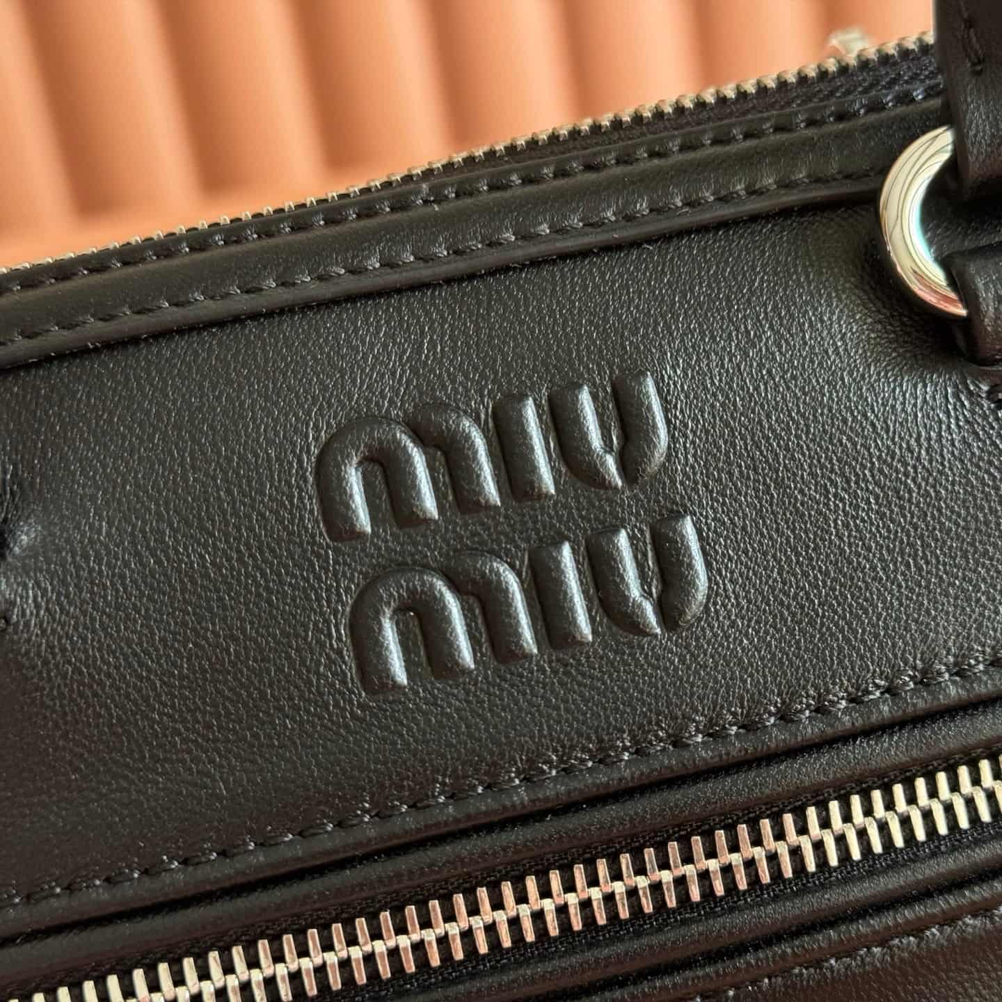 Miu Miu Arcadie bag Smooth Leather 5BA332 Black TOP