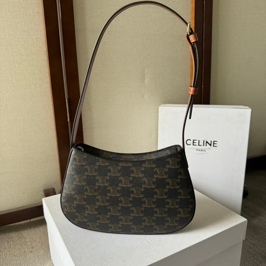 Celine Tilly bag in Triomphe Canvas High